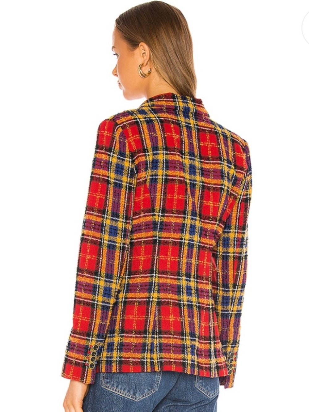 Amanda Uprichard Winters Tweed Plaid Blazer in Scotland Check - Picture 4 of 7